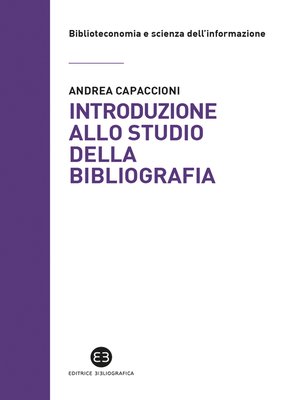 cover image of Introduzione allo studio della bibliografia